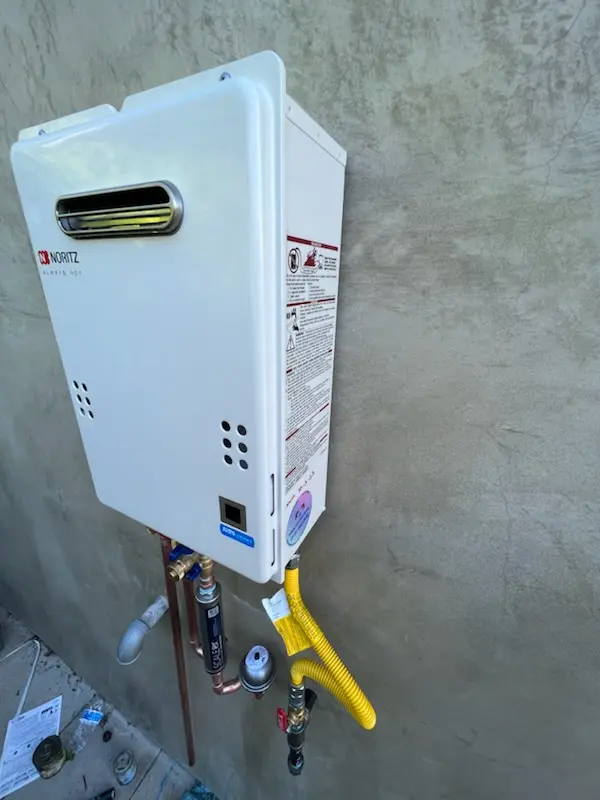 Tankless water heater installation for Foothills Reserve homes